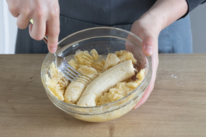 Banane zerdrücken