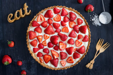 Erdbeertarte mit Vanillefüllung