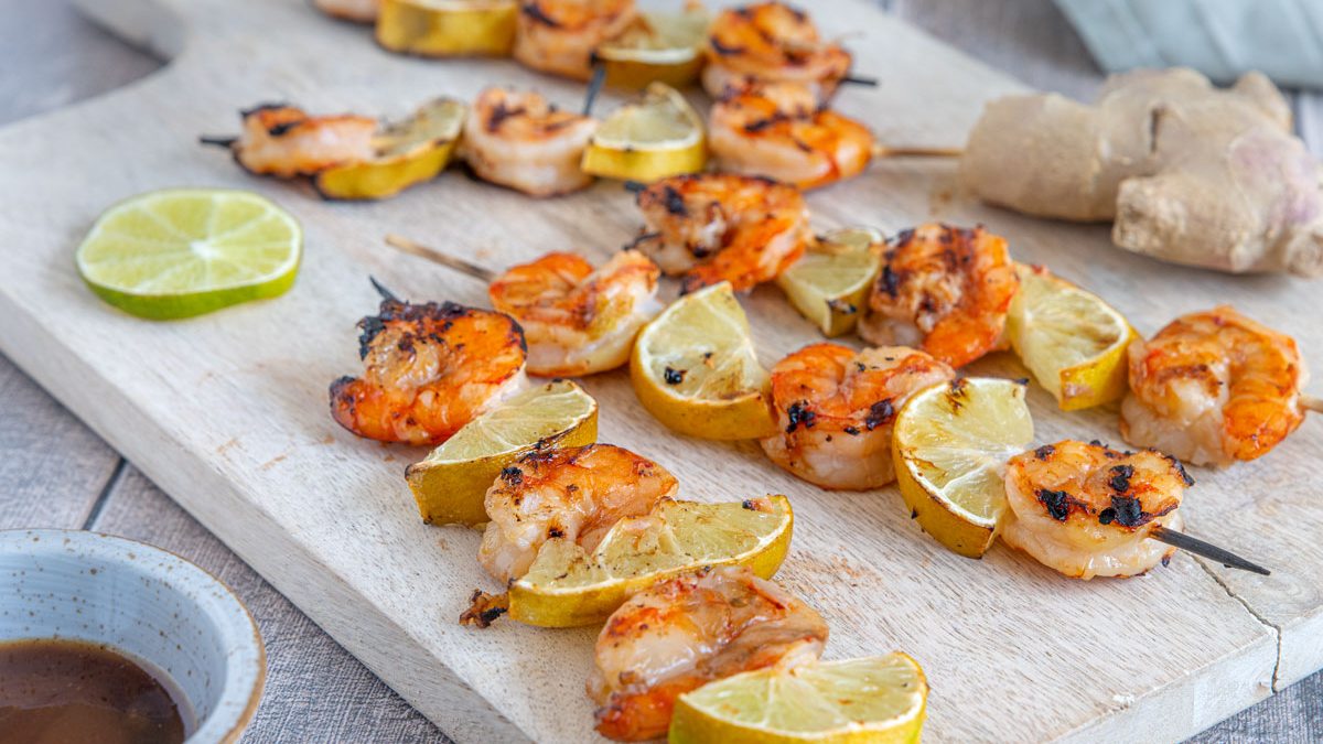 Gegrillte Garnelen mit asiatischer Marinade