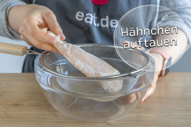 Hähnchen auftauen
