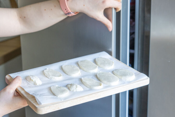 Mozzarella vorfrieren