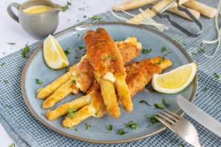 Panierter Spargel