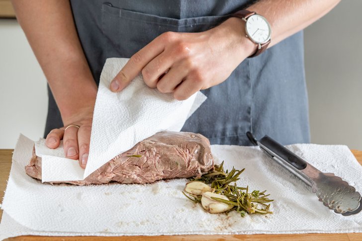 Rinderfilet trocken tupfen