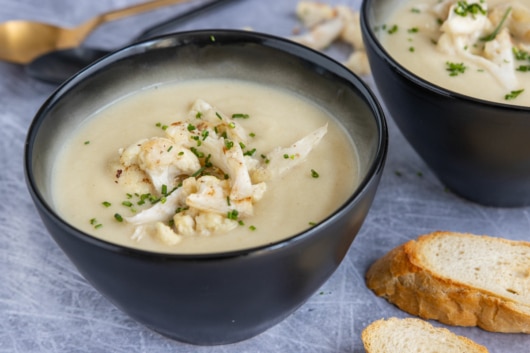 Schnelle Blumenkohlsuppe mit Kartoffeln