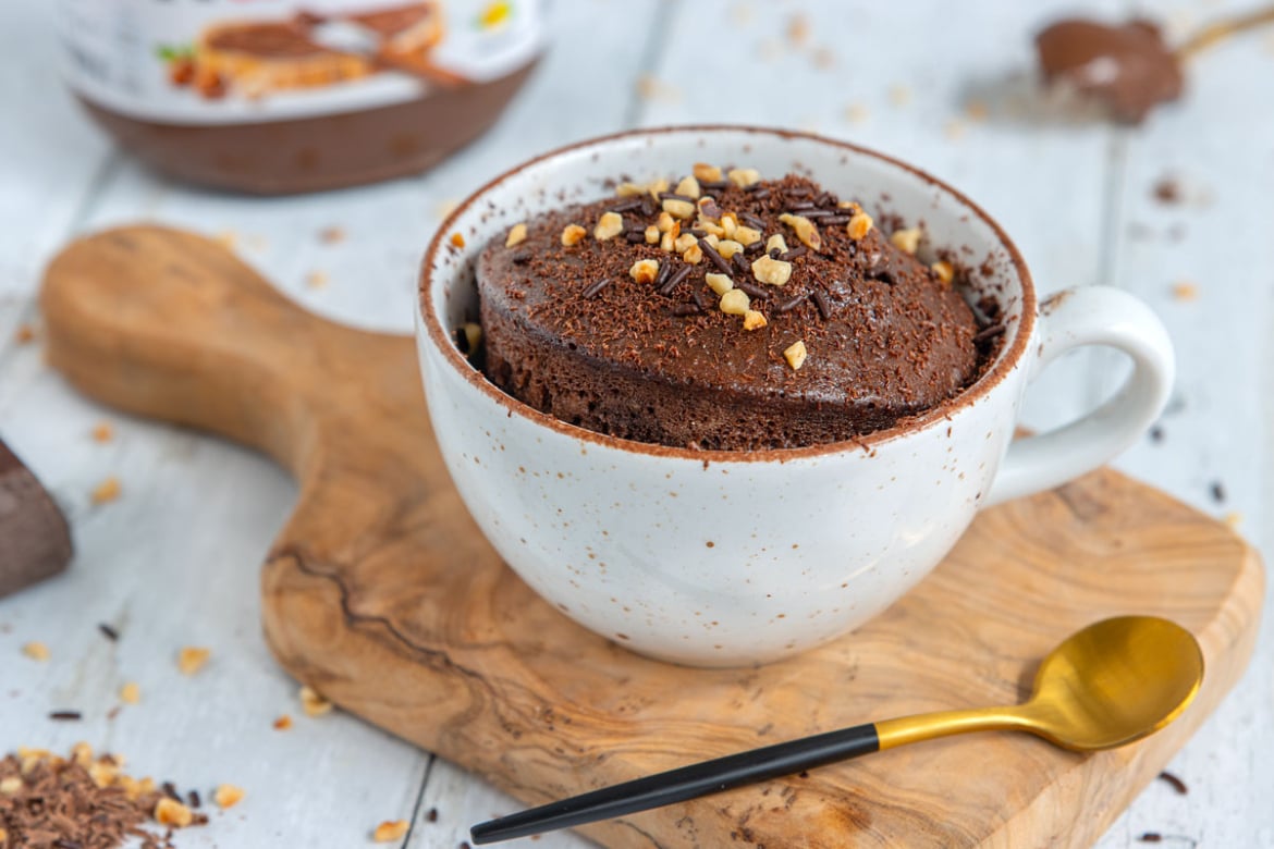 Schoko-Tassenkuchen mit Nutella im Kern | Rezept - eat.de