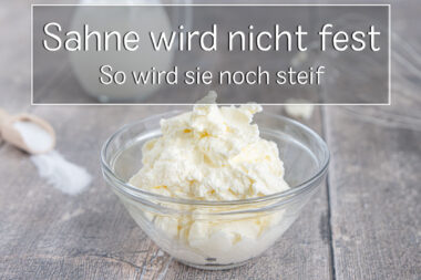Sahne wird nicht fest