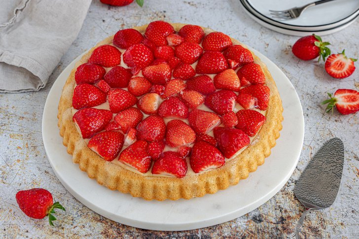 veganer Erdbeerkuchen