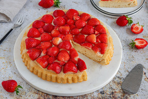 vegane Erdbeertorte