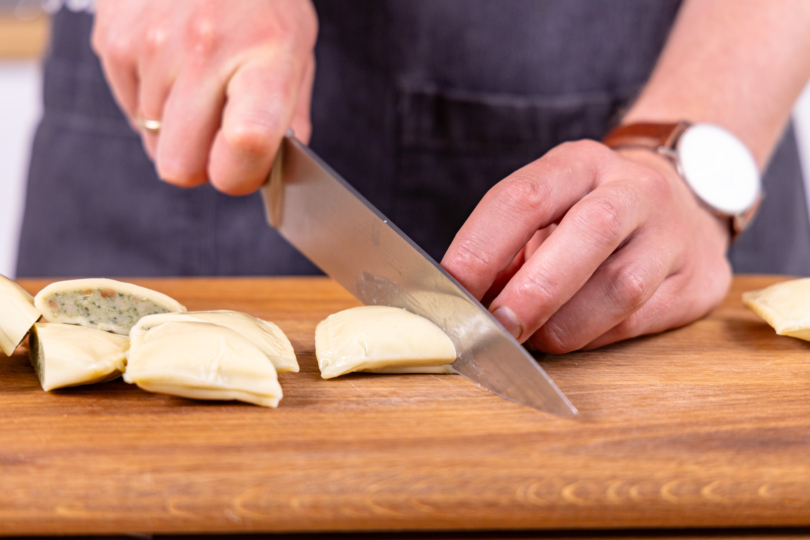 Maultaschen halbieren