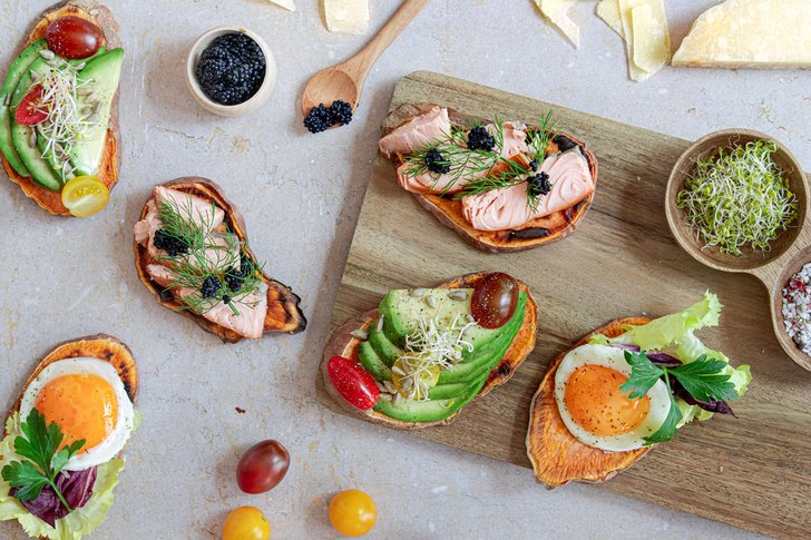 herzhafte Süßkartoffeltoasts