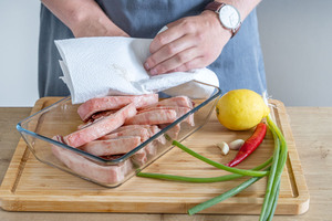 Lammkotelett abtupfen