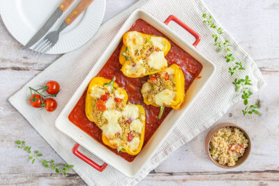 Vegetarisch gefüllte Paprika mit Couscous