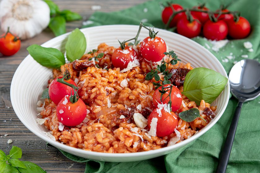 Cremiges Tomatenrisotto