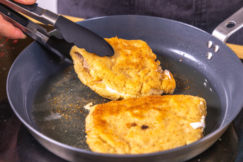 Cordon Bleu vom Schwein beidseitig braten
