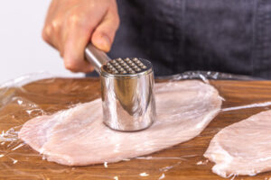 Fleisch plattieren
