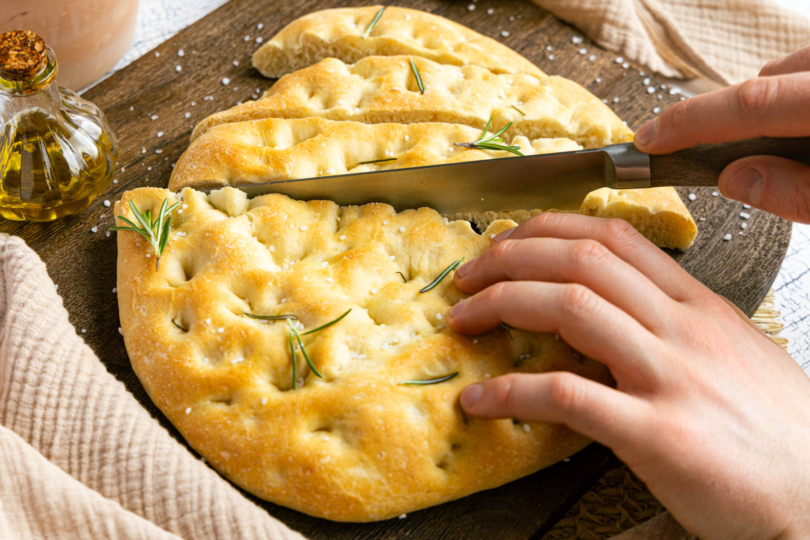 Focaccia mit Trockenhefe
