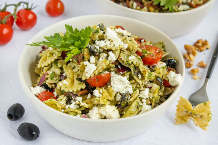 mediterraner-Nudelsalat