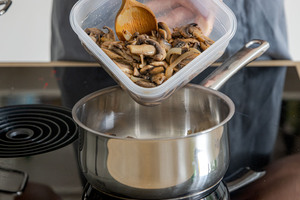 Champignons aufwärmen
