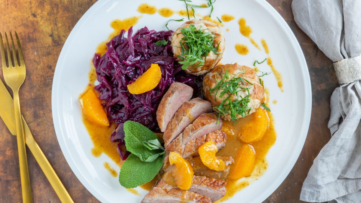 Zarte Entenbrust mit fruchtiger Orangensauce