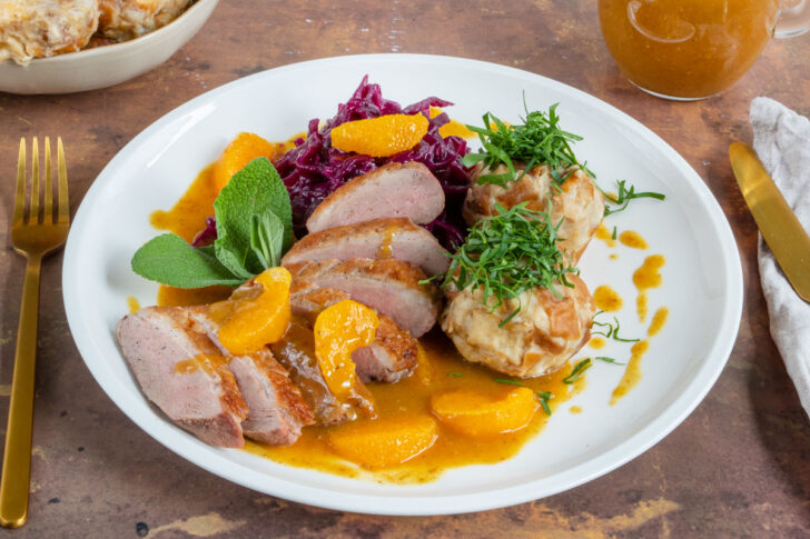 Entenbrust mit Orangensauce