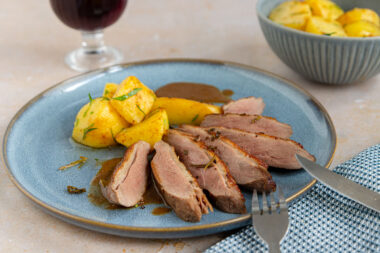 Gänsebrust sous-vide gegart