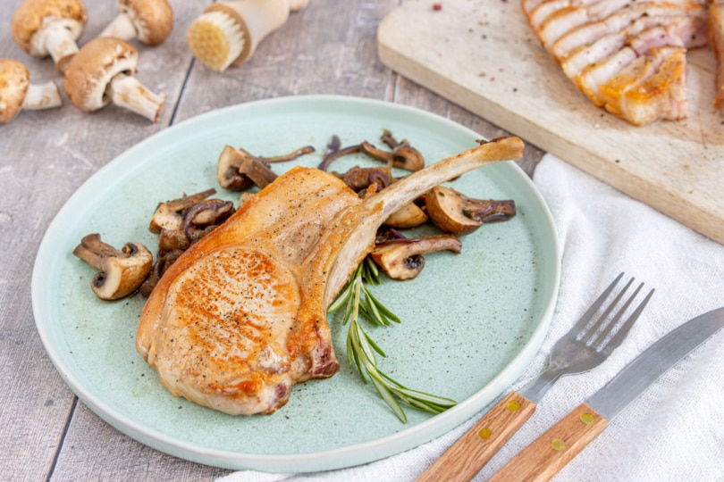 Kotelett saftig gebraten