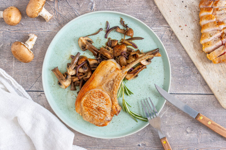 Kotelett saftig gebraten