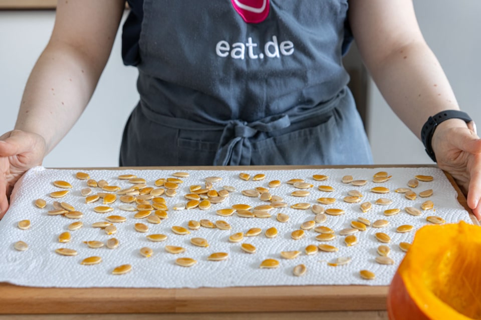 Kürbiskerne Trocknen Zum Essen