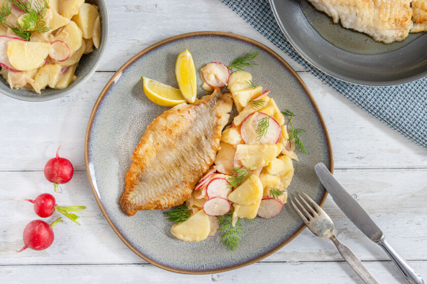 Gebratenes Rotbarschfilet