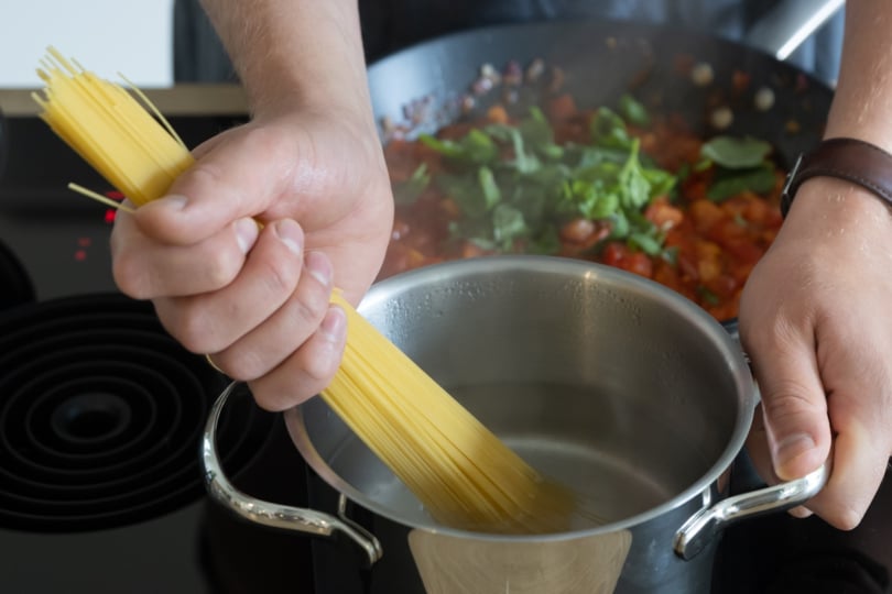 Spaghetti bissfest kochen
