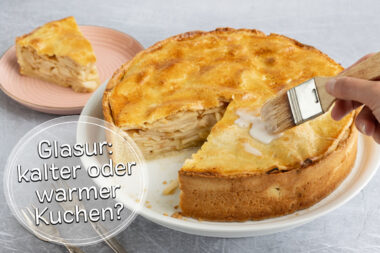 Glasur auf kalten oder warmen Kuchen