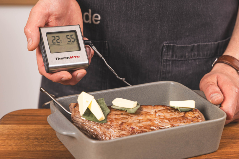 Fleischthermometer einstellen