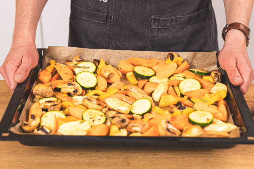 Ofengemüse auf dem Backblech