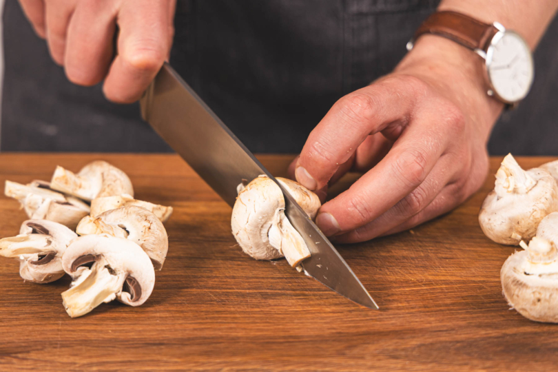 Champignons halbieren