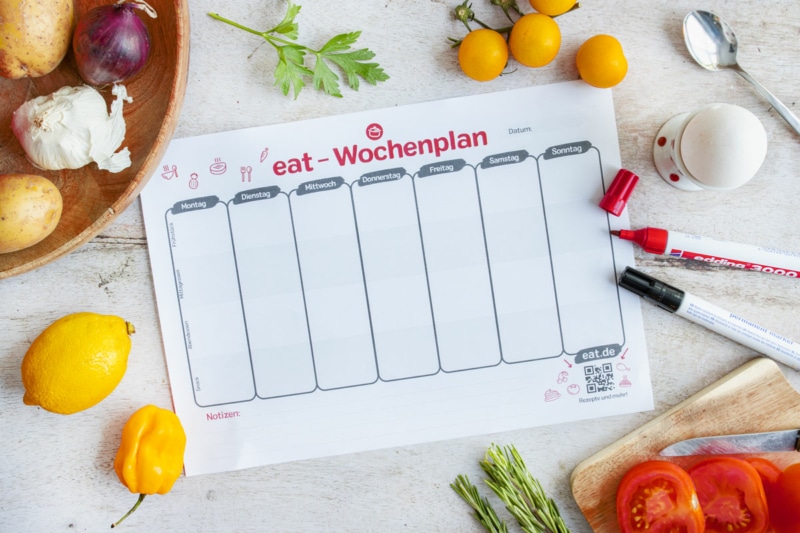 Ernährungsplan-Wochenplan: 3 kostenlose pdf-Vorlagen - eat.de