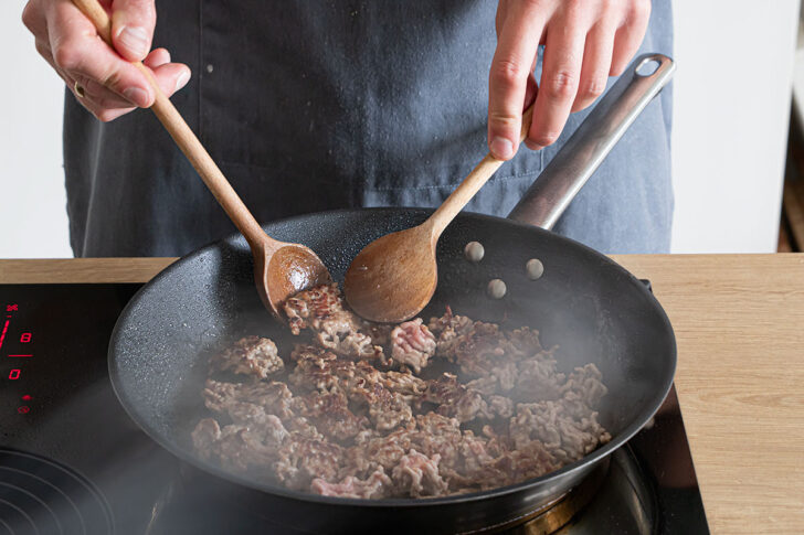 Hackfleisch anbraten