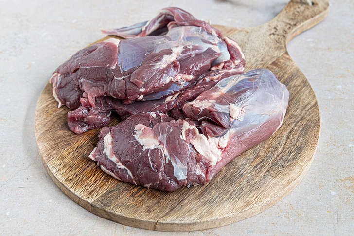 Hirschkeule Teilstücken