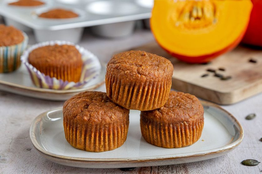 vegane Kürbismuffins ohne Zucker
