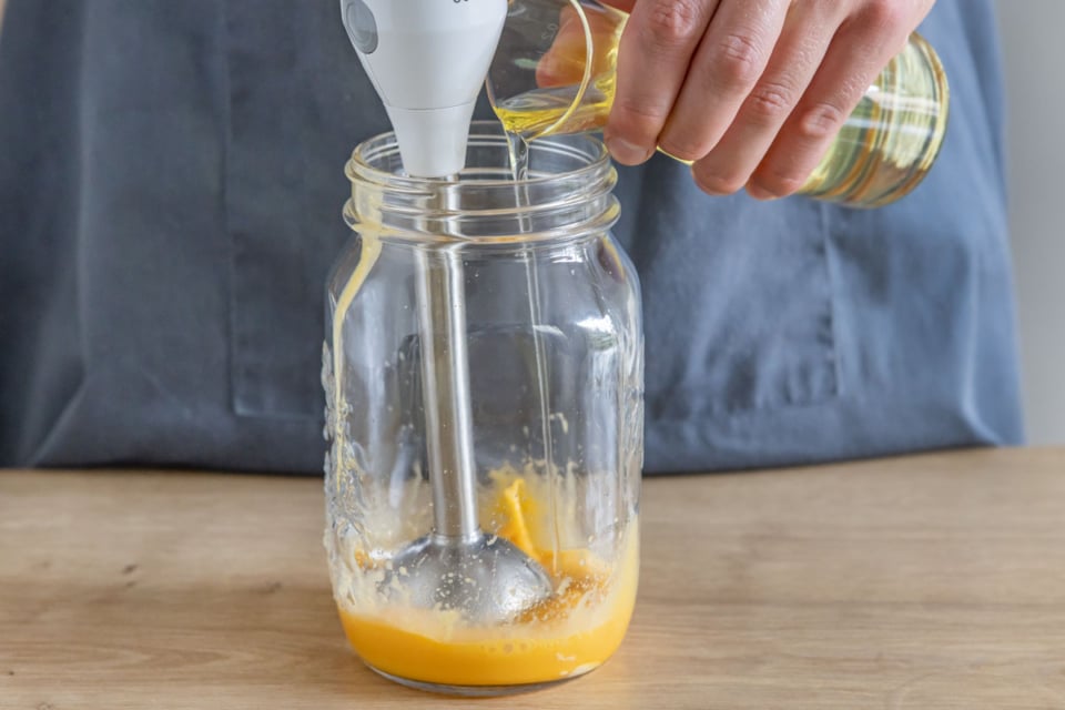 Mayonnaise wird nicht fest Flüssige Mayo retten