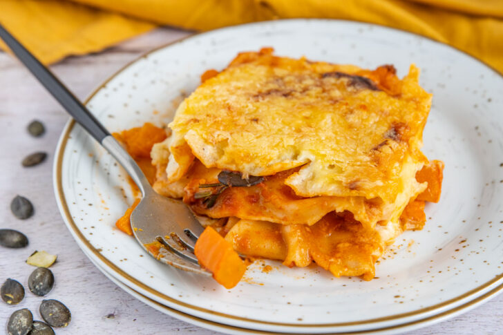 Vegetarische Kürbislasagne mit Bechamelsauce