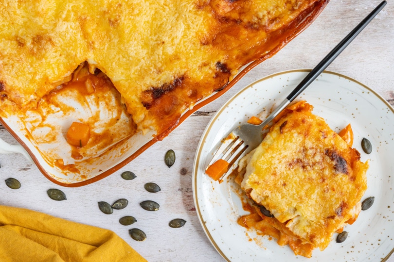 Vegetarische Kürbislasagne mit Bechamelsauce
