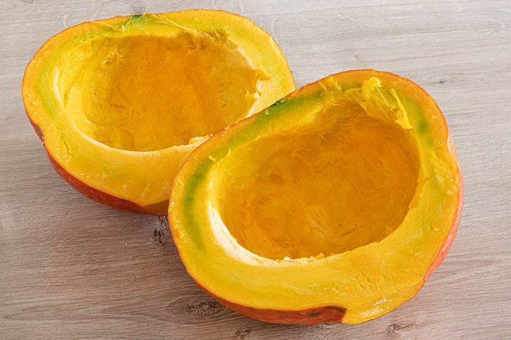 Hokkaido mit grünem Fruchtfleisch