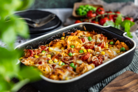 vegetarischer Tortellini-Auflauf