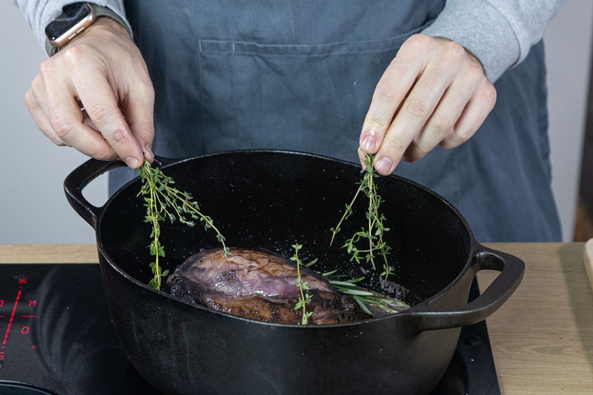 Hirschkeule bei Niedrigtemperatur garen Rezept