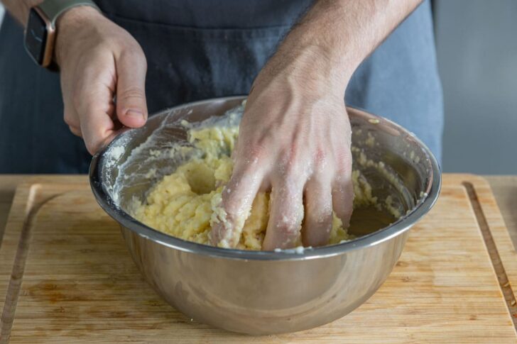 Masse durchkneten
