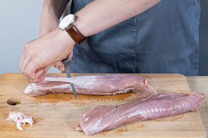 Schweinefilet parieren