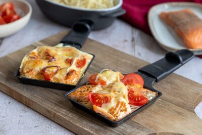 Raclette Pfännchen mit Lachs