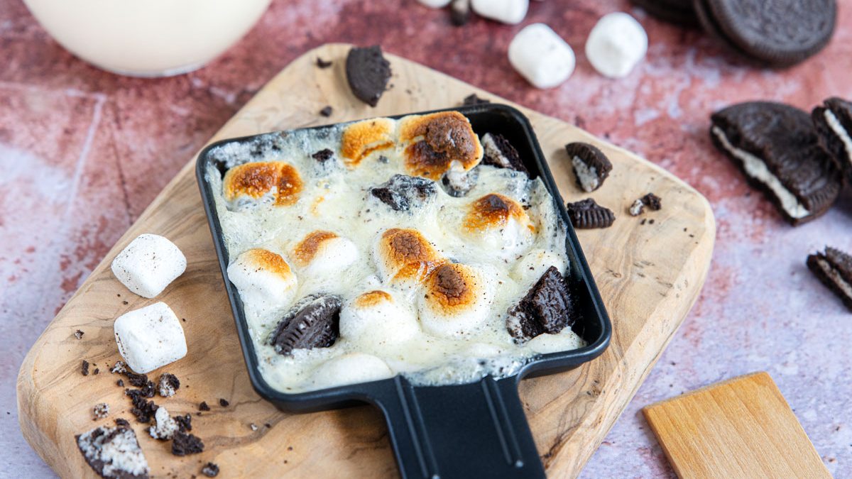Süßes Oreo-Marshmallow Raclette zum Nachtisch | Rezept - eat.de