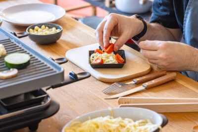 Raclette Pfännchen belegen