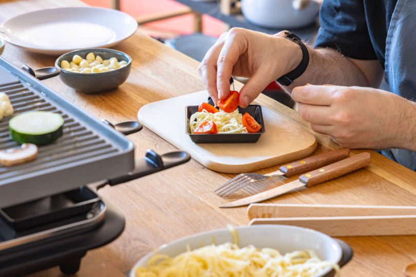 Raclette Pfännchen belegen
